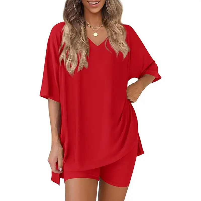 Women's Summer Oversized T-Shirt & Biker Shorts