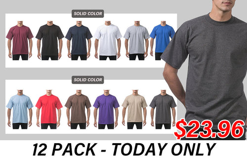 🔥Men's Heavyweight Cotton Short Sleeve Crew Neck T-Shirt