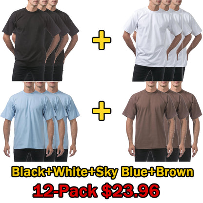 🔥Men's Heavyweight Cotton Short Sleeve Crew Neck T-Shirt