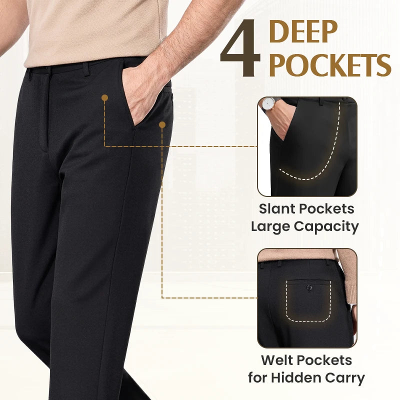 Men's Premium Non-Iron Stretch Casual Trousers