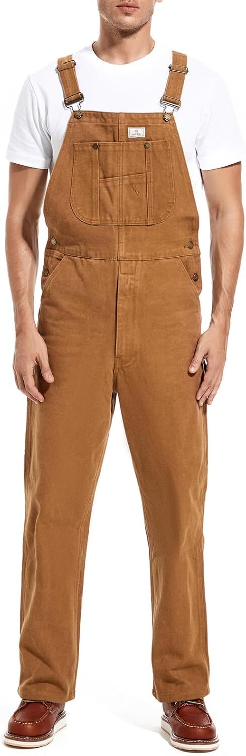 🔥Last Day Promotion🔥Men's Denim Bib Overalls,  Workwear with Adjustable Straps and Convenient Tool Pockets