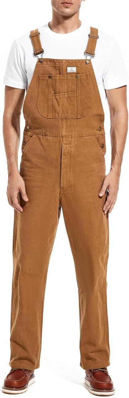🔥Last Day Promotion🔥Men's Denim Bib Overalls,  Workwear with Adjustable Straps and Convenient Tool Pockets