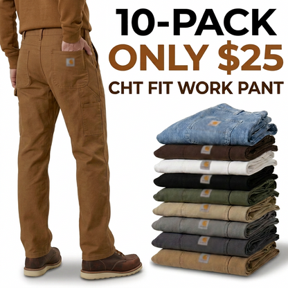 Ends at Midnight ! CHT Men's Flex Relaxed Straight Work Pants Rigby Pant