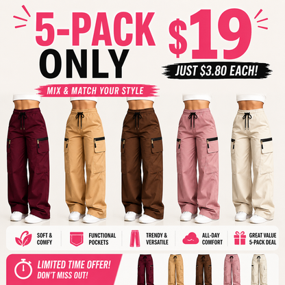 👍🔥Limited-Time 🔥Women’s lightweight loose cargo pants with multiple pockets