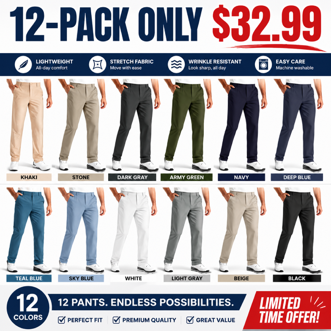 Men's Premium Non-Iron Stretch Casual Trousers