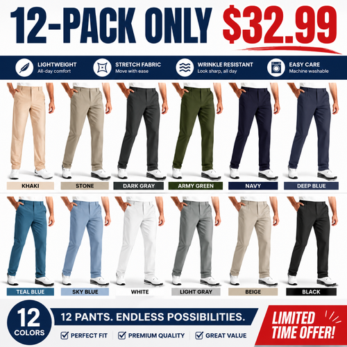 Men's Premium Non-Iron Stretch Casual Trousers