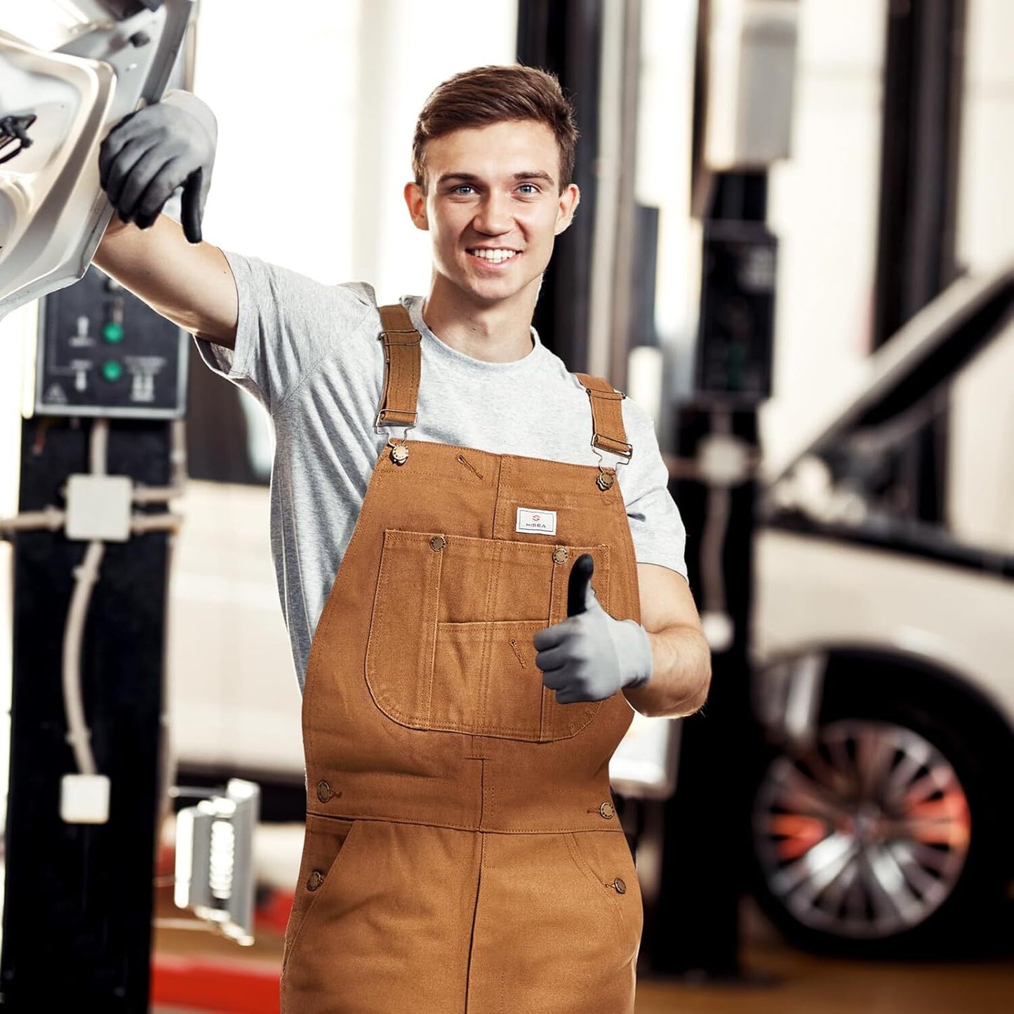 🔥Last Day Promotion🔥Men's Denim Bib Overalls,  Workwear with Adjustable Straps and Convenient Tool Pockets