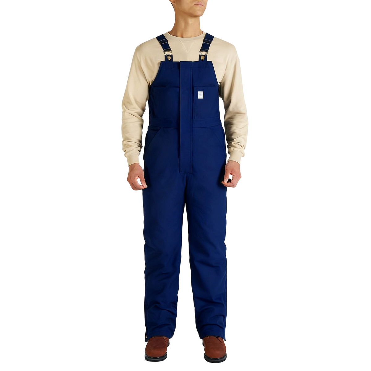 Men's Cold-Weather Insulated Bib Overalls - Loose-Fit Canvas + Tool Pockets
