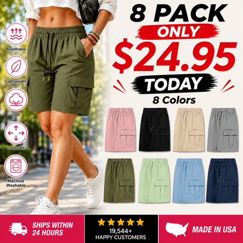 【LAST DAY SALE】Women’s outdoor cargo shorts—multi-pocket design