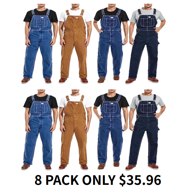 🔥Last Day Promotion🔥Men's Denim Bib Overalls,  Workwear with Adjustable Straps and Convenient Tool Pockets