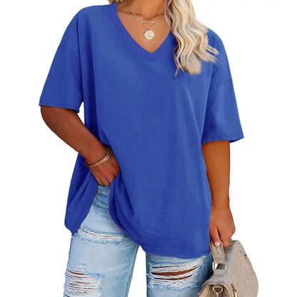 【LAST DAY SALE】Women's V Neck T Shirts Summer Half Sleeve Tee