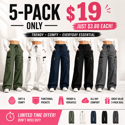 👍🔥Limited-Time 🔥Women’s lightweight loose cargo pants with multiple pockets