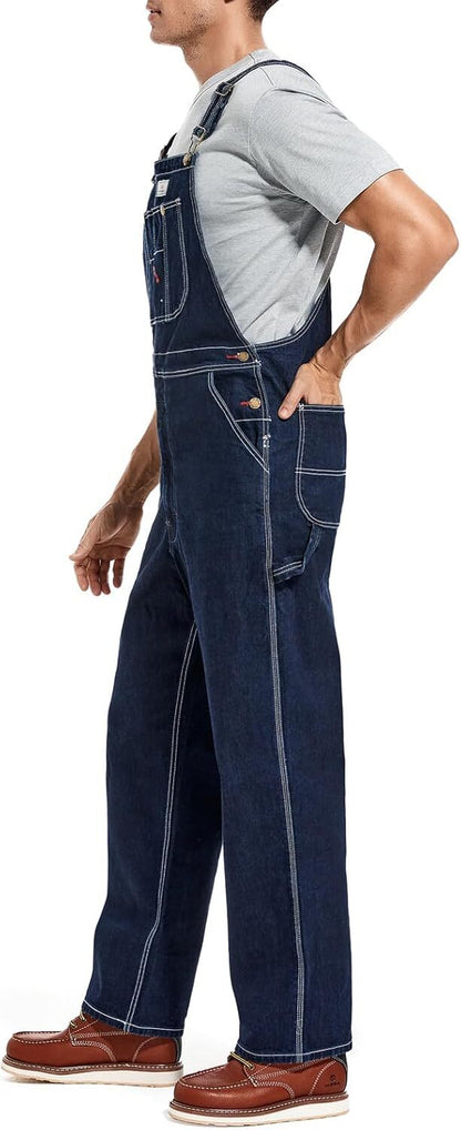 🔥Last Day Promotion🔥Men's Denim Bib Overalls,  Workwear with Adjustable Straps and Convenient Tool Pockets