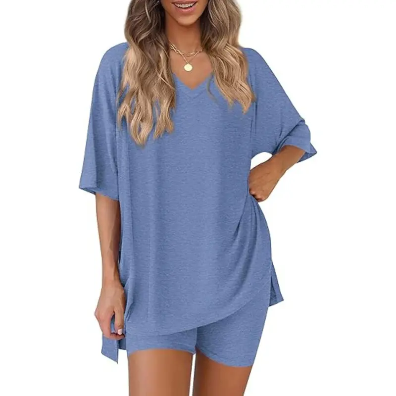 Women's Summer Oversized T-Shirt & Biker Shorts