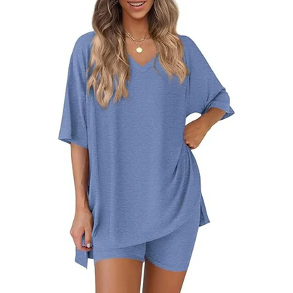 Women's Summer Oversized T-Shirt & Biker Shorts