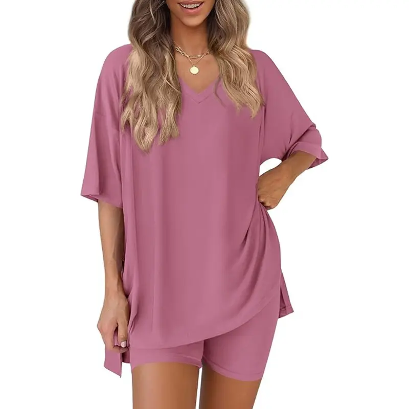 Women's Summer Oversized T-Shirt & Biker Shorts