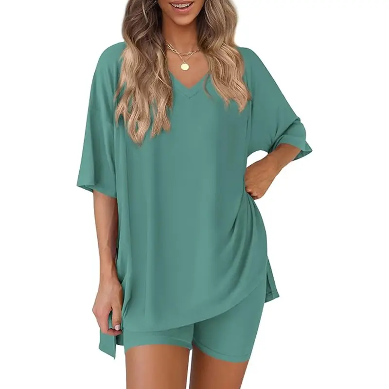 Women's Summer Oversized T-Shirt & Biker Shorts