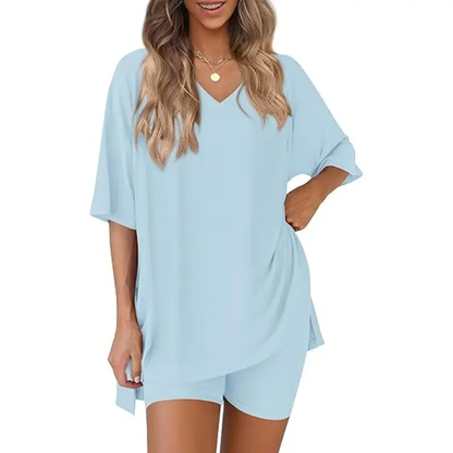 Women's Summer Oversized T-Shirt & Biker Shorts